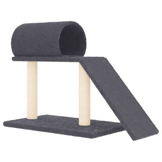 vidaXL Rascador Gris Oscuro con túnel y escalera para gatos