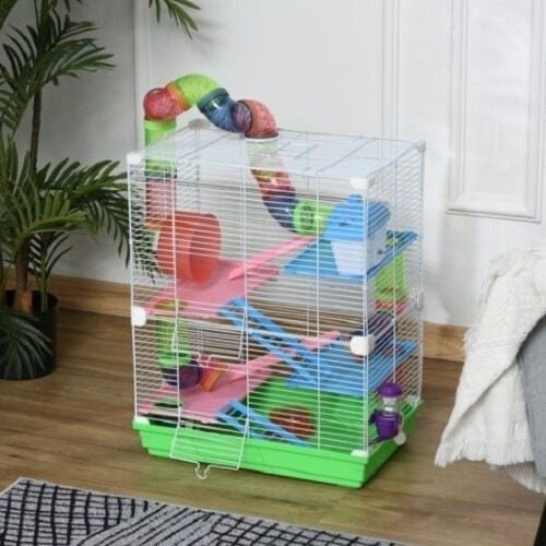 Jaula de 5 plantas con accesorios para hámsters color Verde thumbnail