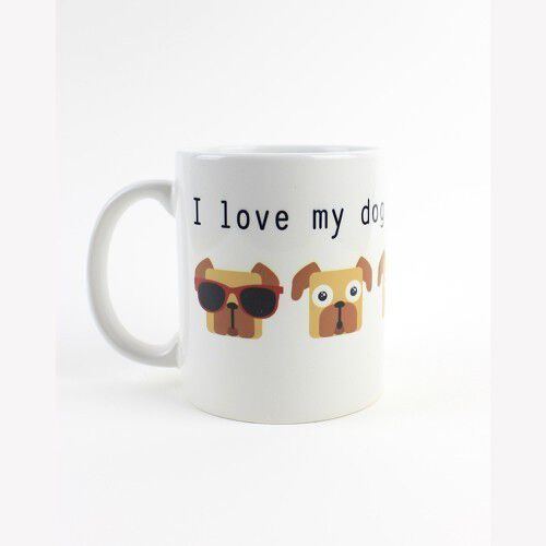 Taza Blanco I Love my dog when