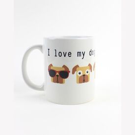 Taza Blanco I Love my dog when