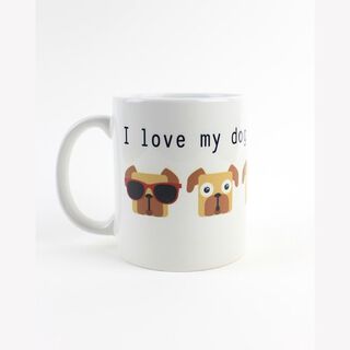 Taza Blanco I Love my dog when