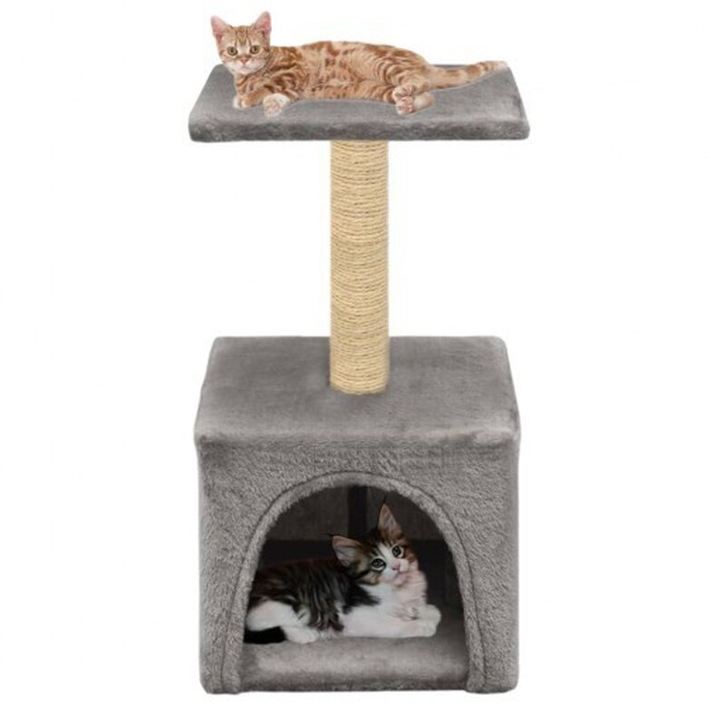 Rascador con poste para gatos color Gris, , large image number null