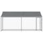 vidaXL Jaula de perros techo y puerta acero galvanizado gris 2x2x2 m, , large indicador imagen numero 19