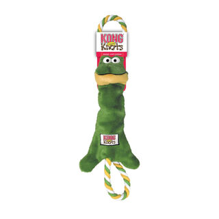 Kong Tugger Knots Rana con cuerda de peluche para perros