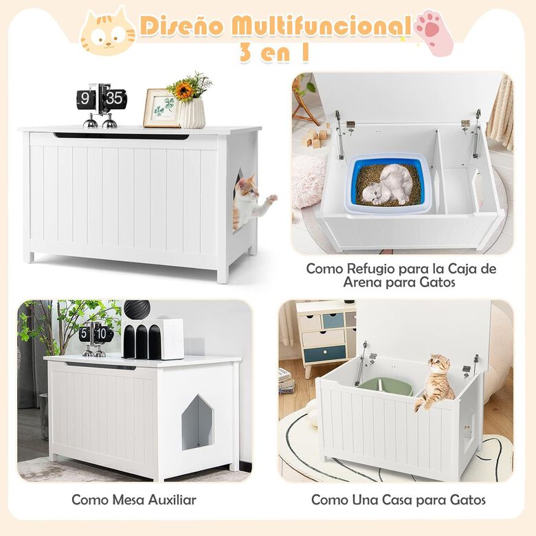 COSTWAY Casa con Apertura Superior para Gatos thumbnail