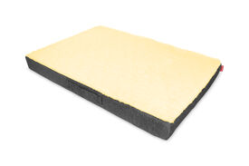 Gauty Cama Denim y pelo negro y beige para Perros y Gatos
