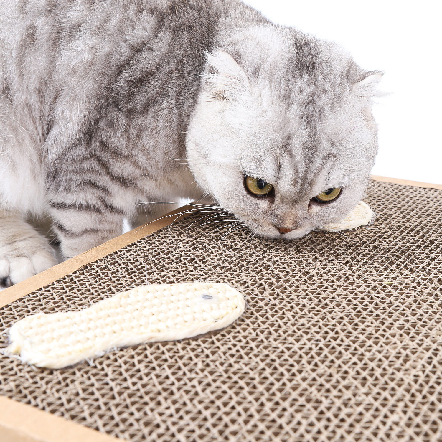 Nobleza - 2* Rascador de cart&oacute;n para gatos. Alfombrilla con Catnip. 38.2*24.5*4cm, , large Imagen numero 4