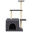 vidaXL Rascador para gatos con postes de sisal gris oscuro 110 cm, , large indicador imagen numero 3