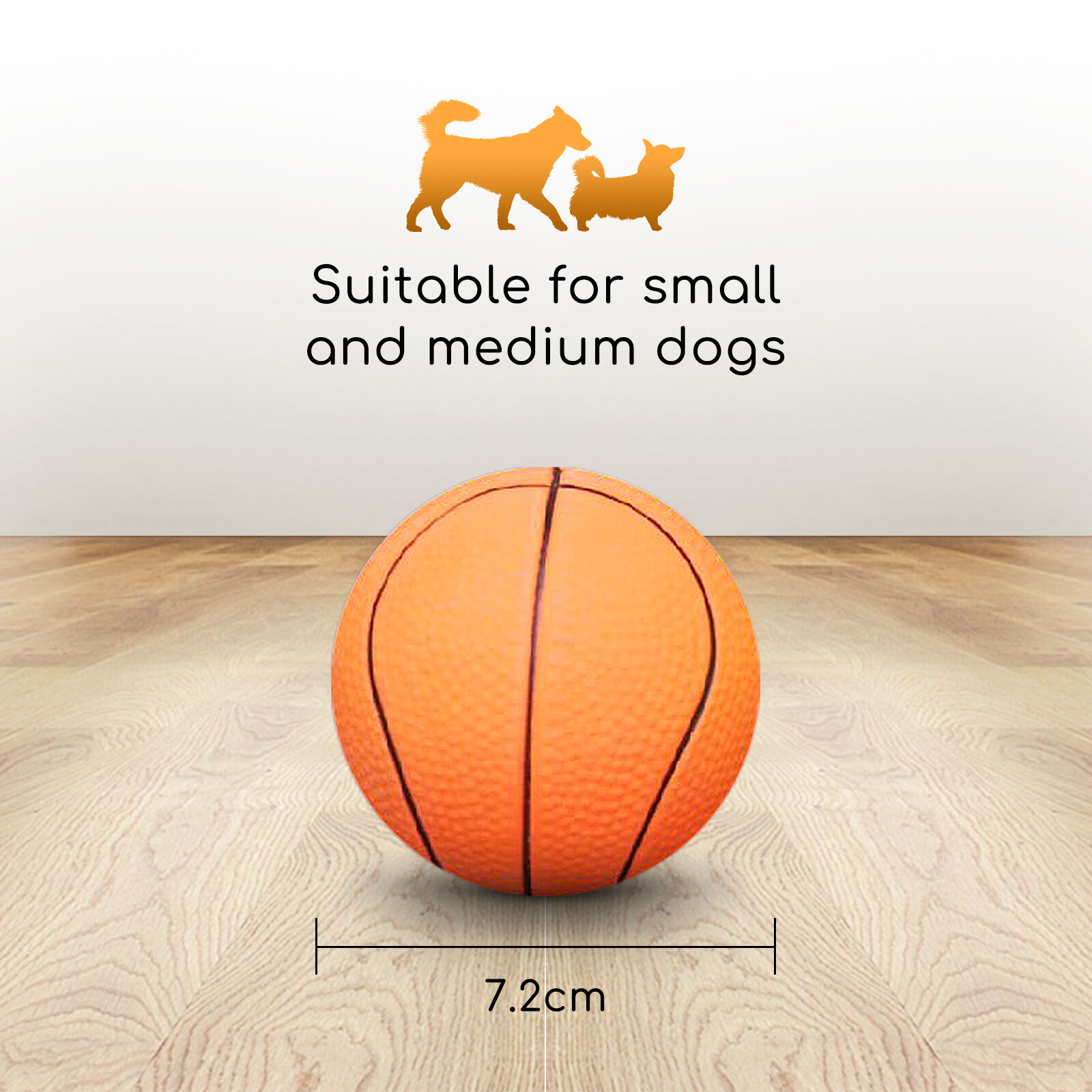 Nobleza Pelota Perro, 6 unidads Pelota Juguete Perro Interactivo, Resistente Pelota de Caucho Natural para Perros, Bola Interactivo Perros para Perros Peque&ntilde;os Medianos y Perros Grandes 7.2CM, , large Imagen numero 2
