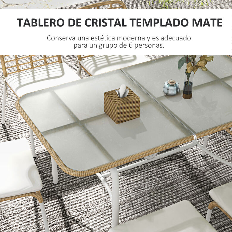 Outsunny Conjunto De Jardín De Ratán Sintético Juego De Muebles De Jardín Para Exterior thumbnail