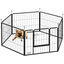 PawHut Parque para Perros de 6 Paneles de 80 cm de Altura, Vallas para Perros de Acero Plegable, con Puerta, para Interior y Exterior, Negro, , large indicador imagen numero 6