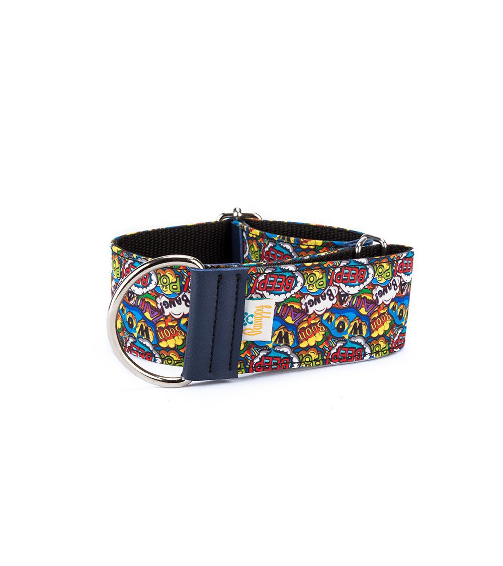Pamppy galgo speedy collar regulable c&oacute;mic beep multicolor para perros, , large Imagen numero 1