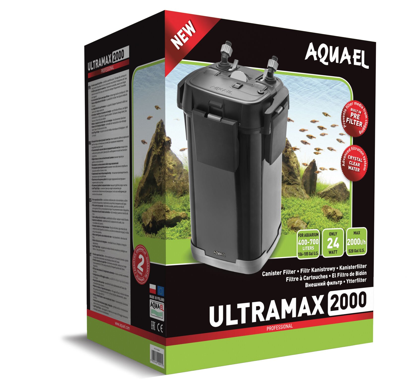 Aquael Filtro exterior ultramax 2000 para acuarios thumbnail