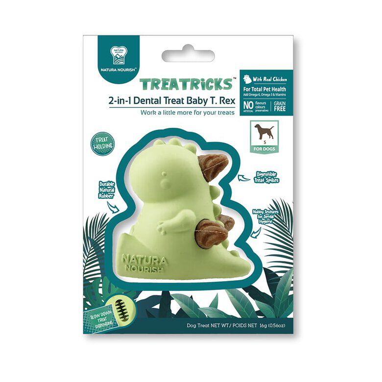 TreatTricks Puppy Mordedor en Forma de T-Rex para perros, , large Imagen numero 2