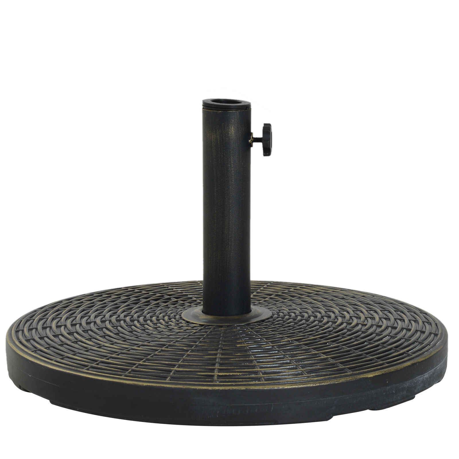 Outsunny Base de Sombrilla Ajustable &Phi;53x40 cm Universal Pie de Parasol de Cemento Soporte de Sombrilla Redondo Estilo Retro HDPE Patio Jard&iacute;n Playa, , large Imagen numero 1