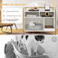 COSTWAY Caja de Arena para Gato, Aseo Gatos Mascotas de Madera, Mueble de Madera para Gatos con Estante & 2 Compartimentos, Muebles Interior para Gatos Ocultos para Entrada, Sala de Estar (Blanco), , large indicador imagen numero 2