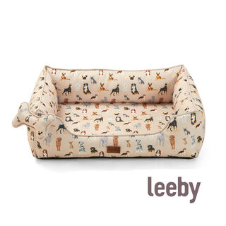 Leeby cama viscoelástica estampado perros para perros