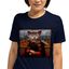 Mascochula camiseta mujer la gioconda personalizada con tu mascota azul marino, , large indicador imagen numero 3