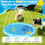 Nobleza Piscina para Perros Grandes, D170cm/66.9in Piscina Plegable para Perro, Splash Pad Perro, Espesar 0.55mm, Antideslizante Tapete de Juegos de Agua, Juguete de Verano para Jardín al Aire Libre(1), , large indicador imagen numero 2
