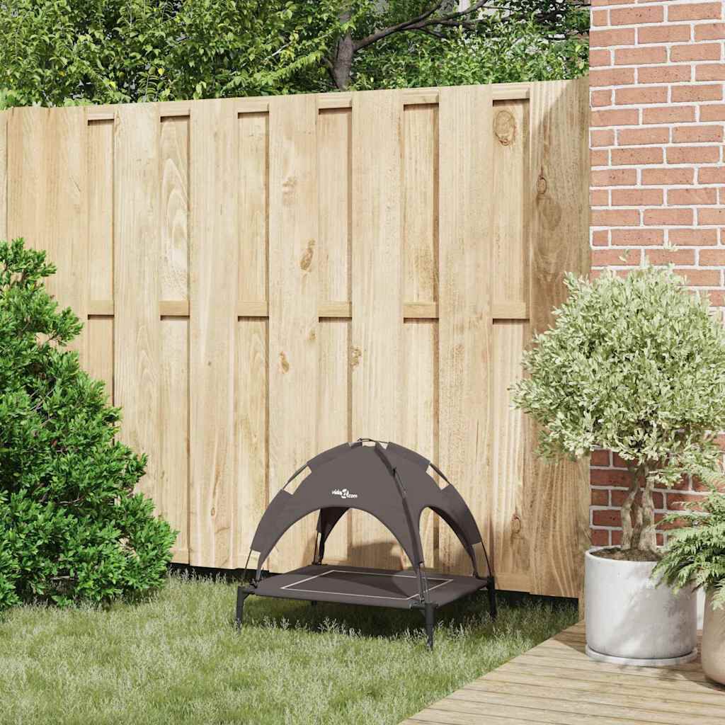vidaXL Cama para perro Marr&oacute;n s Acero, , large Imagen numero 3
