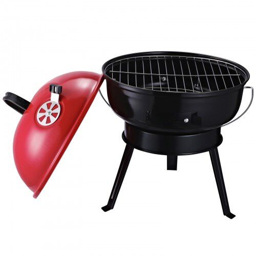 Parrilla para Barbacoa de Carb&oacute;n Port&aacute;til con Mango Ahumador, , large Imagen numero 2