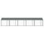vidaXL Jaula de perros techo y puertas acero galvanizado gris 12x2x2 m, , large indicador imagen numero 12