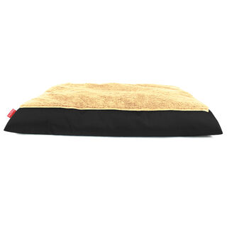 Gauty Cama Redonda Tela Impermeable y pelo  Negro y beige para Perros y Gatos 