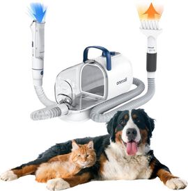 Oneisall Kit de aseo canino 8 en 1 Aspirador y recortador para Gatos y perros