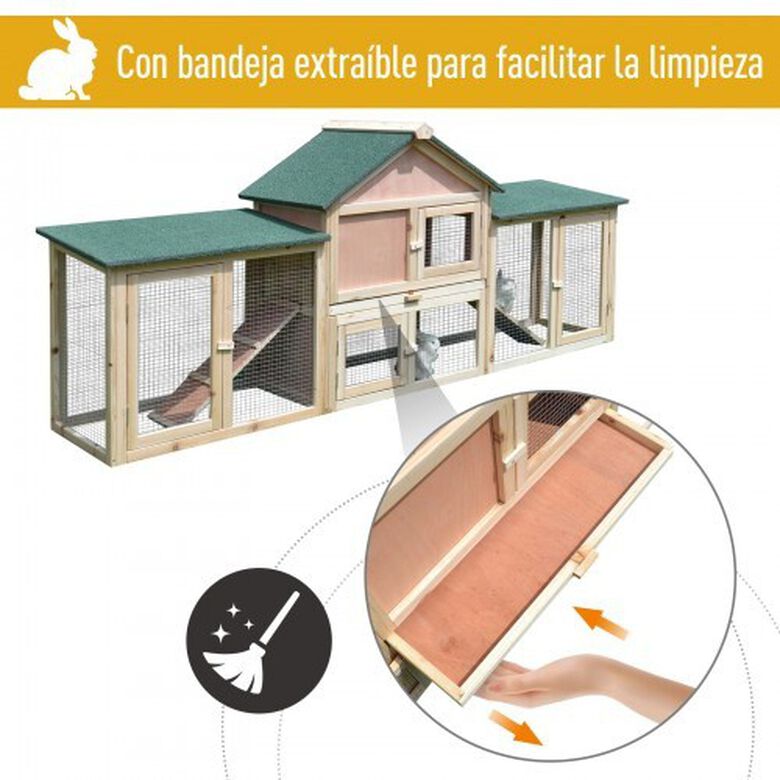 Conejera PawHut de exterior grande para animales pequeños thumbnail