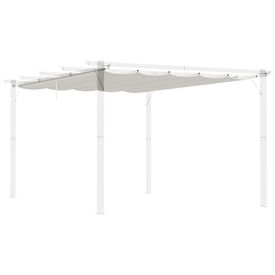 Outsunny Techo de P&eacute;rgola para Cenador Jard&iacute;n con 10 Orificios de Drenaje color Crema