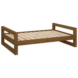 VidaXL Estructura fina cama de madera marrón para perros