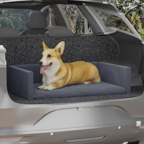 Vidaxl cama de maletero gris oscuro para perros, , large Imagen numero 3