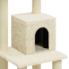 Vidaxl rascador con cueva crema para gato, , large image number null