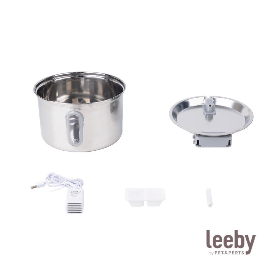 Leeby Fuente de Agua Acero Inoxidable para perros y gatos, , large Imagen numero 2