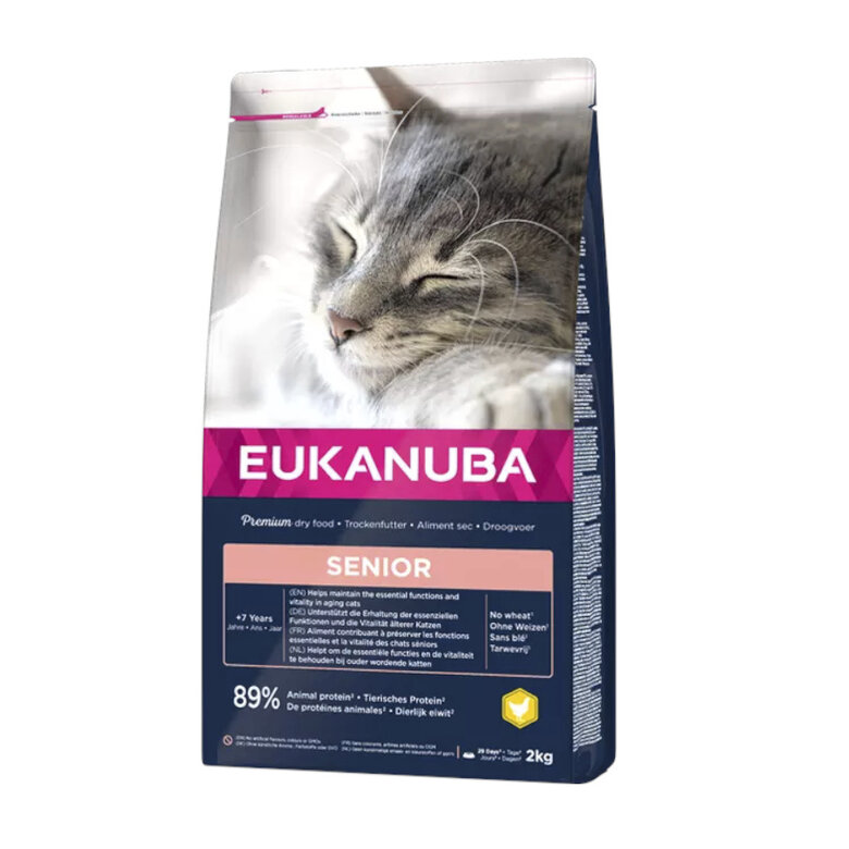 10 kg Eukanuba Senior Pollo pienso para gatos