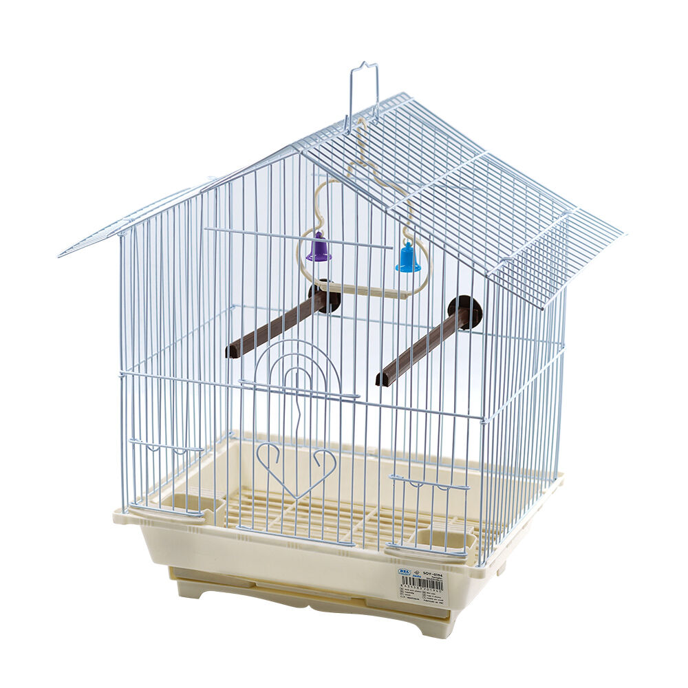 DZL Jaula para pajaros con comederos,Palos y Columpios (38*30*23cm) Color Entrega Azar, , large Imagen numero 4