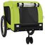 vidaXL Remolque de bicicleta mascotas hierro tela Oxford verde negro, , large indicador imagen numero 13