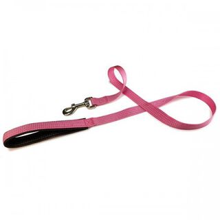 Correa de nylon liso para perros color Rosa