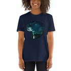 Mascochula camiseta mujer noche estrellada personalizada con tu mascota azul marino, , large image number null