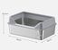 FreshPaw Arenero Grande de Acero Inoxidable para Gatos 60 &times; 40 &times; 25 cm, Bandeja Higi&eacute;nica Antisalpicaduras para Gatos Grandes, con Pala, , large indicador imagen numero 3
