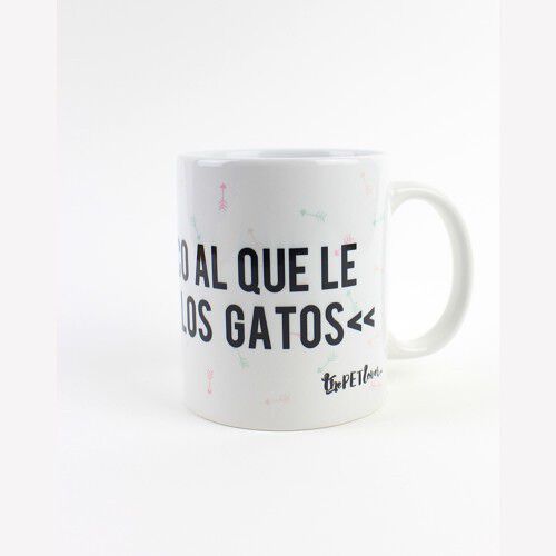 Taza Busco chico al que le encanten los gatos color Blanco thumbnail