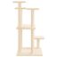 vidaXL Postes rascadores para gatos con plataformas crema 98,5 cm, , large indicador imagen numero 4