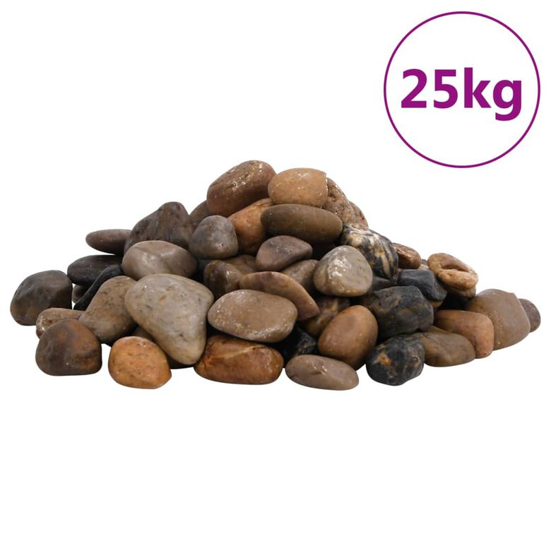 VidaXL Guijarros Pulidos 2-5 cm colores mezclados para acuarios thumbnail