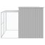 vidaXL Caseta perros corral acero galvanizado gris claro 214x865x181cm, , large indicador imagen numero 12