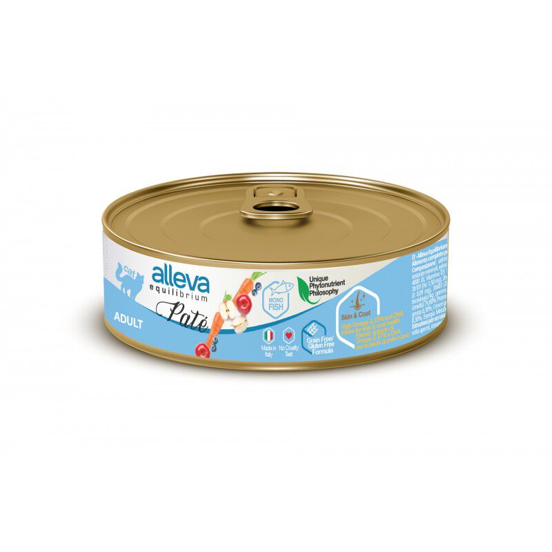 Alleva Equilibrium Pat&eacute; Salm&oacute;n para Gatos Adultos Y Esterilizados &ndash; Pack 12 &times; 85 g - Alleva Equilibrium, , large Imagen numero 1