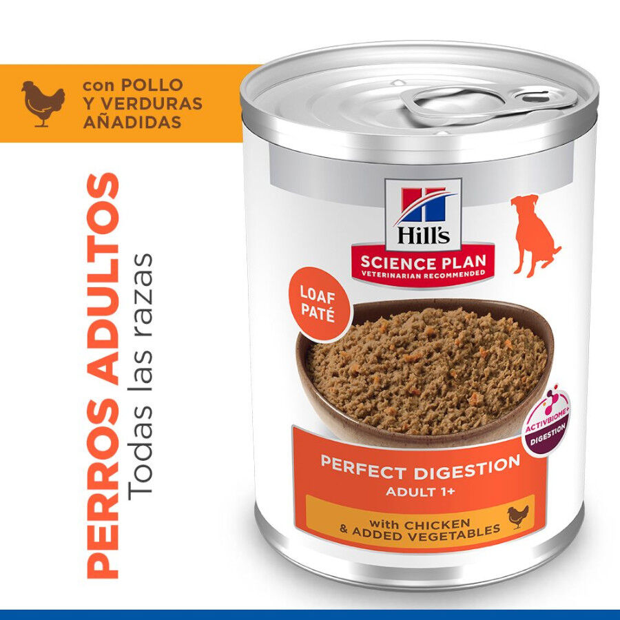363 g Hill's Science Plan Perfect Digestion Adult Pollo lata para perros, , large Imagen numero 2