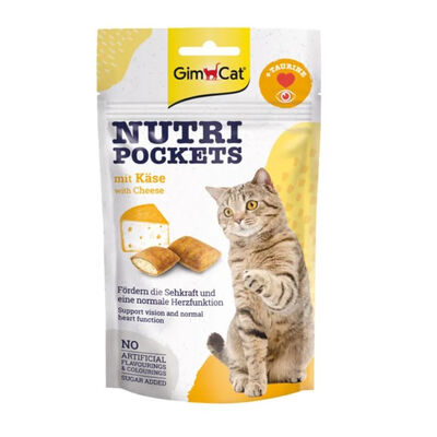 GimCat Bocaditos Nutri Pockets de queso para gatos