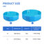 Nobleza Piscina Perros Ba&ntilde;era Plegable para Mascotas Piscina Resistente y Estable PVC Antideslizante Adecuado para Interior Exterior al Aire Azul 80 * 20cm, , large indicador imagen numero 4