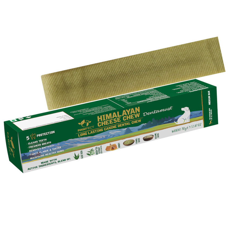 Pawfect Masticable de queso del Himalaya - Dentamust con infusión de aloe vera thumbnail