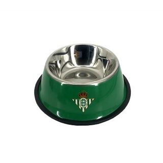 Comedero-bebedero para mascotas escudo Betis color Verde